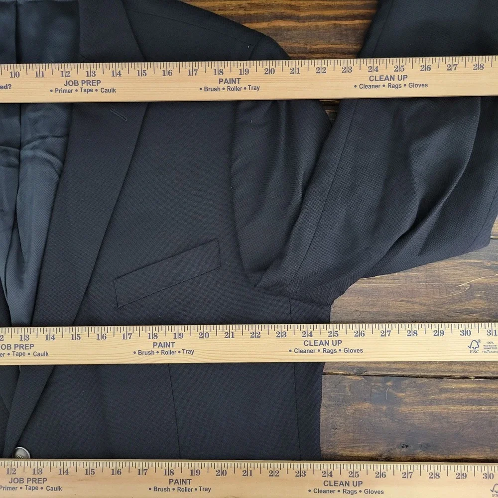 Joseph Abboud Reda Men's Sport Coat Blazer‎ Two Button Black Wool 52R